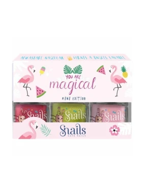 Zestaw 3 lakierów do paznokci dla dzieci Snails Mini - Flamingo Edycja Specjalna