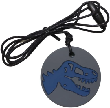 Jellystone, Gryzak terapeutyczny, antystresowy naszyjnik – dinozaur szary