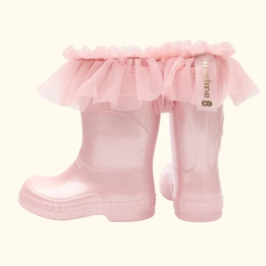 Ocieplacze dziecięce MUDME x MANUFAKTURA FALBANEK Pink Pearl XS