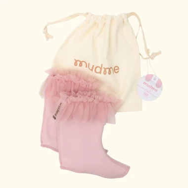 Ocieplacze dziecięce MUDME x MANUFAKTURA FALBANEK Pink Pearl M