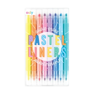 Zakreślacze pastelowe 8 dwustronnych flamastrów ooly