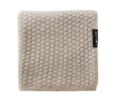 Lullalove Kocyk/otulacz merino PREMIUM - beż