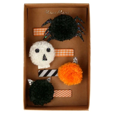 Meri meri Spinki do włosów z pomponami Halloween