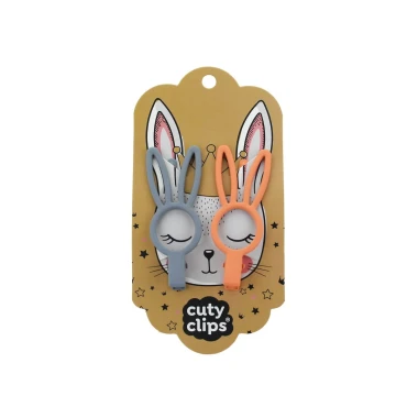 Spinki do włosów Cuty Clips Snails - Bunny Eyes Grey-Orange