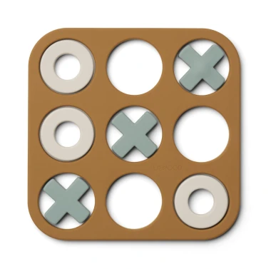 LIEWOOD, gra kółko i krzyżyk silikonowe, KELSEY TIC TAC TOE GOLDEN CARAMEL MULTI MIX
