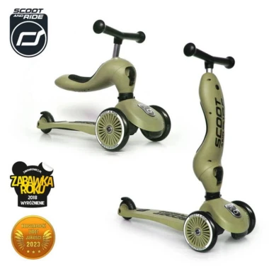Scoot & Ride Highwaykick 1 2w1 Jeździk i hulajnoga 1-5 lat Olive