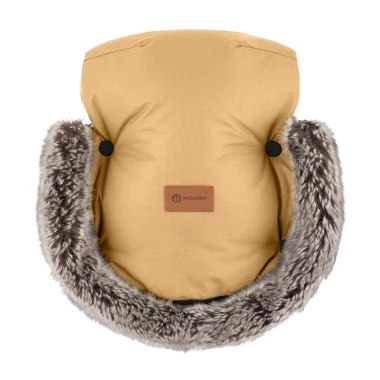 PETITE&MARS Mufka do wózka / ciepłe rękawiczki Furry - Kolor Elegant Caramel