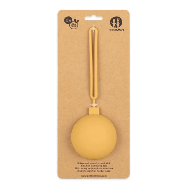 PETITE&MARS Silikonowe etui na smoczek 0m+ - Take&Match: Intense Ochre