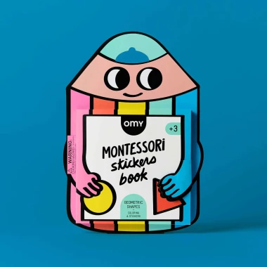 MONTESSORI - KSIĄŻECZKA Z NAKLEJKAMI FIGURY I KSZTAŁTY